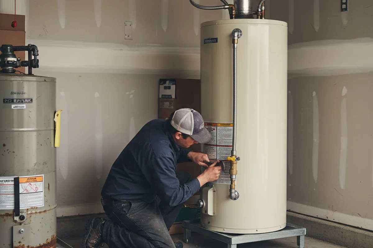 Water heater and shutoff valve replacement in Perrysburg